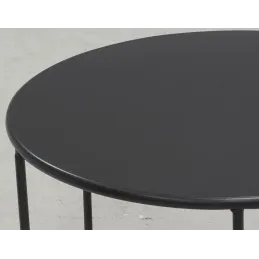 Tables basses en métal teinté noir (Lot de 2)