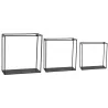 Etagères murales en métal (Lot de 3)