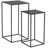 Sellettes en métal noir (Lot de 2)