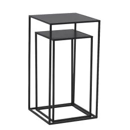 Sellettes en métal noir (Lot de 2)