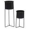 Cache-pots en métal noir (Lot de 2)
