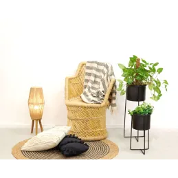 Cache-pots en métal noir (Lot de 2)