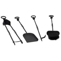 Accessoires de cheminée en fer forgé (Lot de 4)