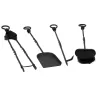 Accessoires de cheminée en fer forgé (Lot de 4)