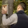 Nichoir pour mésange bleue en pin pochoir