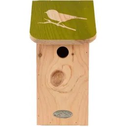 Nichoir pour mésange bleue en pin pochoir