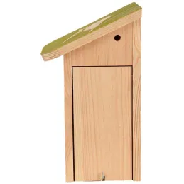 Nichoir pour mésange bleue en pin pochoir