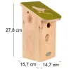 Nichoir pour mésange bleue en pin pochoir