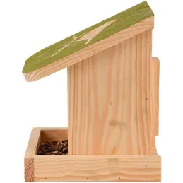Mangeoire silo en bois Pochoir