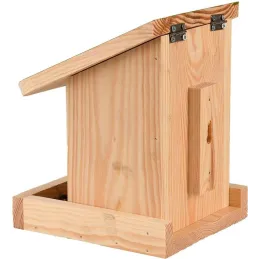 Mangeoire silo en bois Pochoir