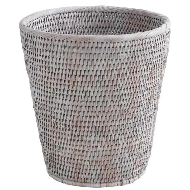Corbeille à papier en rotin