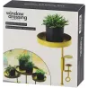 Support à plantes rond à fixer hauteur réglable doré