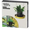 Support à plantes rond à suspendre doré