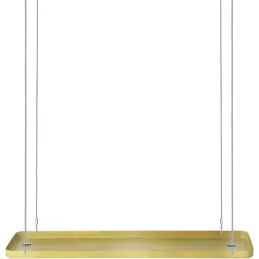 Support à plantes rectangulaire à suspendre doré