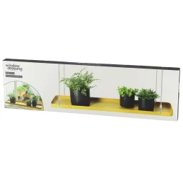 Support à plantes rectangulaire à suspendre doré