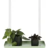Support à plantes rectangulaire à suspendre vert