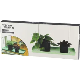 Support à plantes rectangulaire à suspendre vert