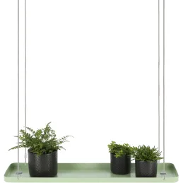 Support à plantes rectangulaire à suspendre vert