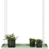 Support à plantes rectangulaire à suspendre vert