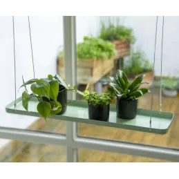 Support à plantes rectangulaire à suspendre vert