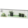 Support à plantes rectangulaire à suspendre vert