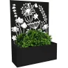 Jardinière en fer avec treillis