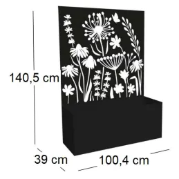 Jardinière en fer avec treillis