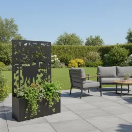 Jardinière en fer avec treillis
