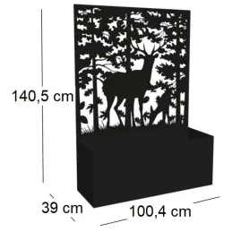 Jardinière en fer avec treillis