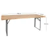 Table pliable 8 à 10 personnes Brasserie