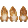 Ecureuils expressifs en résine (Lot de 3)