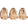 Hérissons expressifs en résine (Lot de 3)