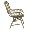 Fauteuil en rotin teinté gris