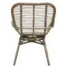 Fauteuil en rotin teinté gris