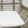 Fauteuil en rotin teinté gris