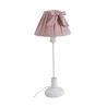 Lampe en bois et coton à pois