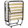 Lit pliant avec matelas 80 x 190 cm