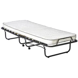 Lit pliant avec matelas 80 x 190 cm