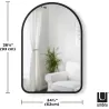 Miroir mural cintré 86 x 91 cm Hub