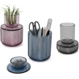 Pot en verre avec couvercle bougeoir intégré Allira