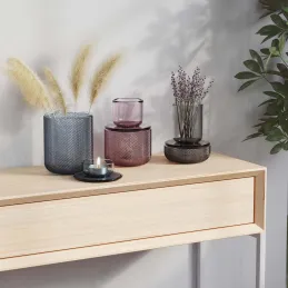 Pot en verre avec couvercle bougeoir intégré Allira