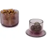 Pot en verre avec couvercle bougeoir intégré Allira