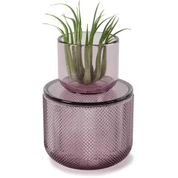 Pot en verre avec couvercle bougeoir intégré Allira