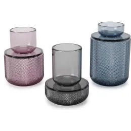 Pot en verre avec couvercle bougeoir intégré Allira