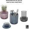 Pot en verre avec couvercle bougeoir intégré Allira