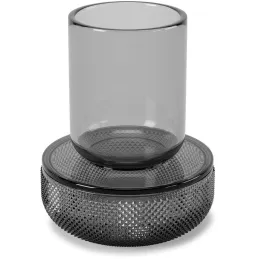 Pot en verre avec couvercle bougeoir intégré Allira