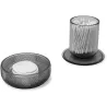 Pot en verre avec couvercle bougeoir intégré Allira