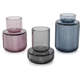 Pot en verre avec couvercle bougeoir intégré Allira