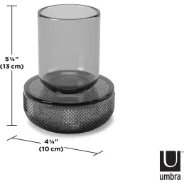 Pot en verre avec couvercle bougeoir intégré Allira