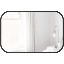 Miroir rectangulaire rebord caoutchouc 61 x 91 cm Hub
